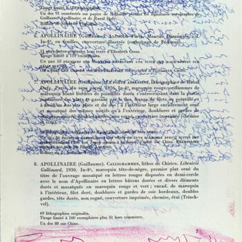 Gravures & estampes intitulée "Bibliothèque d'un a…" par Xavier Debeerst, Œuvre d'art originale, Monotype