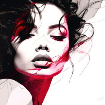 Digitale Kunst mit dem Titel "Think Pink Lush - G…" von Sykart Designs, Original-Kunstwerk, KI-generiertes Bild