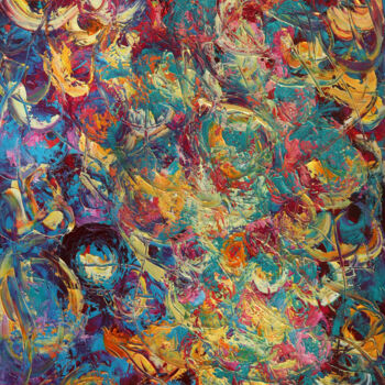 Peinture intitulée "Abstract shapes pal…" par Magdalena Walulik, Œuvre d'art originale, Huile Monté sur Châssis en bois
