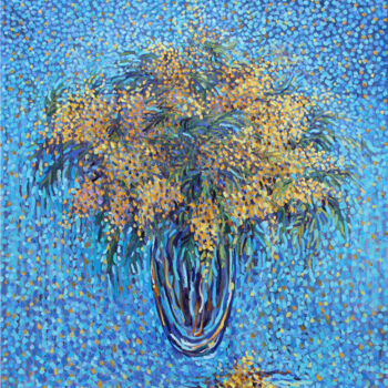 Malerei mit dem Titel "mimosa" von Polina Ogiy, Original-Kunstwerk, Öl