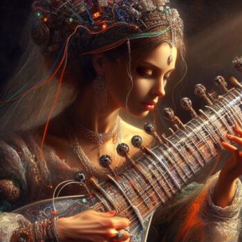 Digital Arts titled "StringsOfLight. S." by Artportal1618, Original Artwork, AI generated image