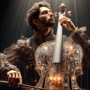 Arte digital titulada "StringsOfLight. I." por Artportal1618, Obra de arte original, Imagen generada por IA