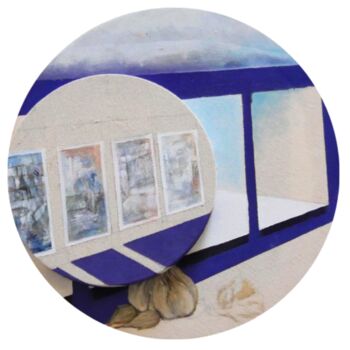 Peinture intitulée "Bulbe en chambre" par Eva Khatchadourian, Œuvre d'art originale, Acrylique Monté sur Châssis en bois