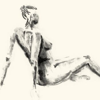 Drawing titled "Annabelle" by Claire T, Original Artwork, Charcoal