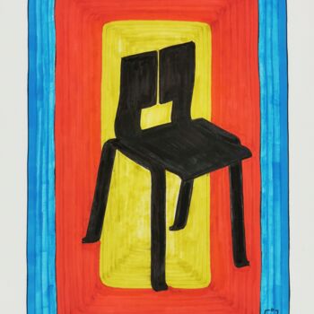Dessin intitulée "Perriand 517 Ombra…" par Do.M.Ju, Œuvre d'art originale, Marqueur