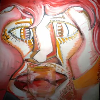 Painting titled "Reprendre 2023" by François Devreux, Original Artwork, Pigments Mounted on Wood Stretcher frame