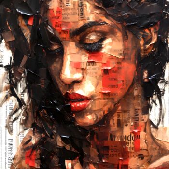 Digitale Kunst getiteld "Contrastes de Vie :…" door Frédéric Font (Chroma), Origineel Kunstwerk, Digitaal Schilderwerk Gemon…