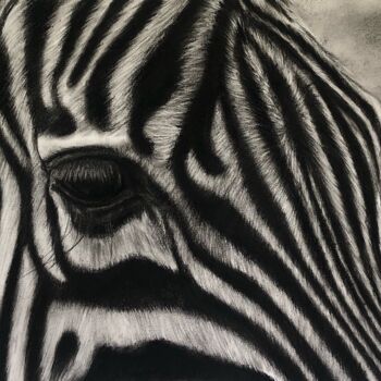 Dessin intitulée "Close Up" par Christelle Rossi Ligouzat (Chris Rossi), Œuvre d'art originale, Fusain