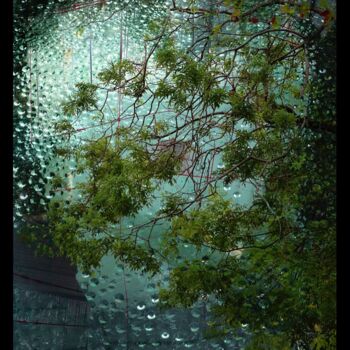 Photographie intitulée "Matrice Green" par Borrel, Œuvre d'art originale, Photographie numérique