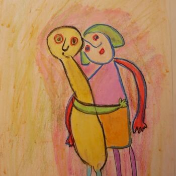 Painting titled "Valse" by Adam Nidzgorski, Original Artwork, Pencil