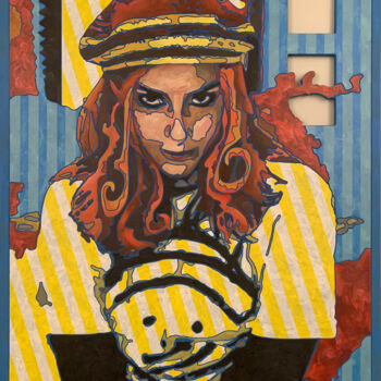 Pittura intitolato "She Wore Lemon" da Allen Halsey Halsey, Opera d'arte originale, Acrilico