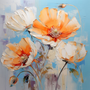 Arte digital titulada "Flowers19" por P. Lee, Obra de arte original, Pintura Digital