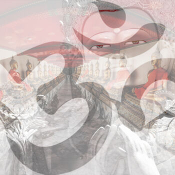 Photography titled "Om Temple" by Frederic Bos, Original Artwork, Photo Montage