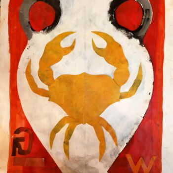 Collages getiteld "Akragas" door Federico Womb, Origineel Kunstwerk, Acryl