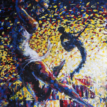 Pintura intitulada "Music takes control" por Mbongeni, Obras de arte originais, Acrílico
