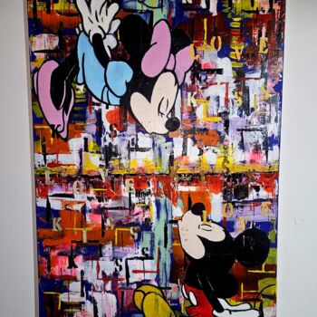Peinture intitulée "The Kissing Maze" par Giuseppe D’Alessandro (JD), Œuvre d'art originale, Huile Monté sur Panneau de bois