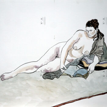 Drawing titled "croquis 3" by Constant Fenec, Original Artwork, Ink