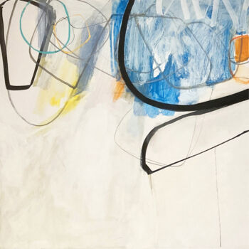 Pintura intitulada "into the blue" por Adrian Bradbury, Obras de arte originais, Acrílico