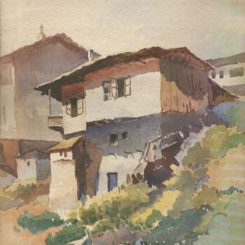 Malarstwo zatytułowany „Zeitgeist 1944_09” autorstwa Dimitar Russinov, Oryginalna praca, Akwarela