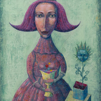 Schilderij getiteld "Fairy" door Dmitrii Ryzhikov, Origineel Kunstwerk, Acryl