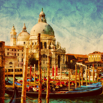 Malarstwo zatytułowany „Venice Italy” autorstwa Jacob Farkas, Oryginalna praca, Akryl