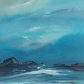 Painting titled "Lorsque la mer se r…" by Françoise Schmidt, Original Artwork, Acrylic