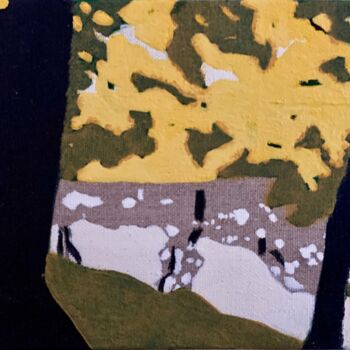 제목이 "Reflets 12"인 미술작품 Clara Ramirez Katz로, 원작, 기름 나무 들것 프레임에 장착됨