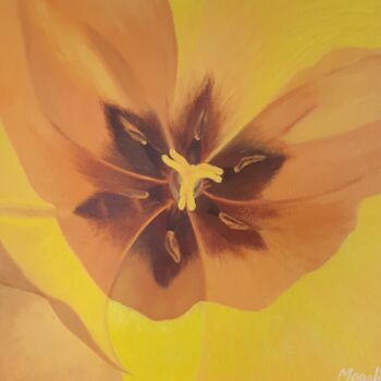 Peinture intitulée "Au coeur d'une tuli…" par Magali Augris, Œuvre d'art originale, Acrylique Monté sur Châssis en bois
