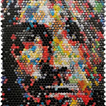 Collages intitulée "Kurt Cobain 2023" par Henning Leuschner, Œuvre d'art originale, Collages