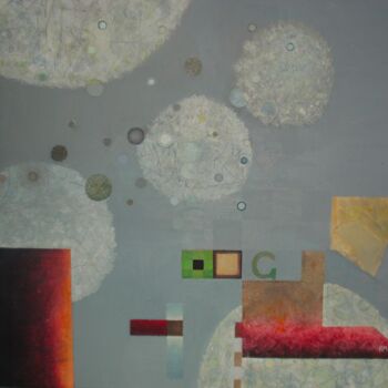 Peinture intitulée "was ich weiss und w…" par Reiner Makarowski, Œuvre d'art originale, Huile