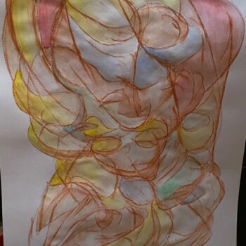 Painting titled "Les œufs ours" by Mavis, Original Artwork, Watercolor