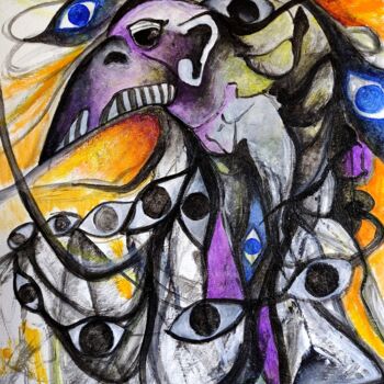 Painting titled "In the presence of…" by Carlos Paredes Colin, Original Artwork, Acrylic