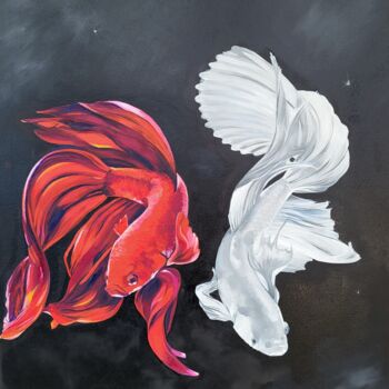 Painting titled "Die Nacht der Ruhe" by Nadja Schramm, Original Artwork, Oil