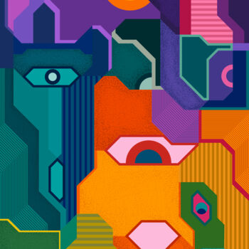 Arte digitale intitolato "Metropolis Mirage" da Jaxon Langley, Opera d'arte originale, Pittura digitale