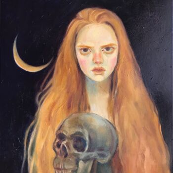Malerei mit dem Titel "My cold love" von Isolde Pavlovskaya, Original-Kunstwerk, Öl Auf Keilrahmen aus Holz montiert