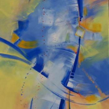 Peinture intitulée "petit chemin tout t…" par Anne-Frédérique Ferret, Œuvre d'art originale, Huile