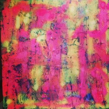 Painting titled "Fantasy" by Maria Ro Art, Original Artwork, Acrylic Mounted on Wood Stretcher frame