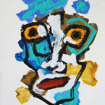 Schilderij getiteld "Un mago  -  A magic…" door Albert Cruells, Origineel Kunstwerk, Acryl