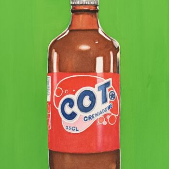 Pittura intitolato "Cot Grenadine" da Assia Benkahoul, Opera d'arte originale, Acquarello