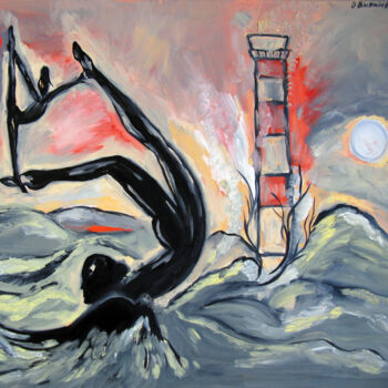 Painting titled "The second Angel" by Oksana Budnichenko, Original Artwork, Oil