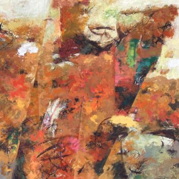 Painting titled "Mar Rojo" by Alfonso Sosa, Original Artwork, Acrylic Mounted on Wood Stretcher frame