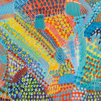 Painting titled "Attuned" by Emily Jane Clark, Original Artwork, Acrylic Mounted on Wood Stretcher frame