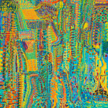 Painting titled "Intensity" by Emily Jane Clark, Original Artwork, Acrylic Mounted on Wood Stretcher frame