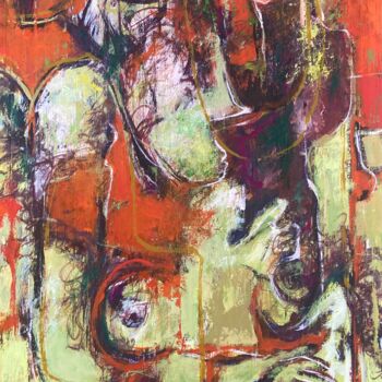 Painting titled "La dama del perfil" by Alfonso Sosa, Original Artwork, Acrylic Mounted on Wood Stretcher frame