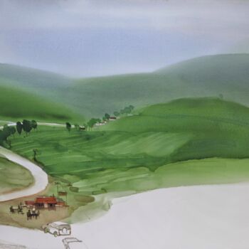 Painting titled "Plantation's shop,…" by Prashant Prabhu, Original Artwork, Watercolor