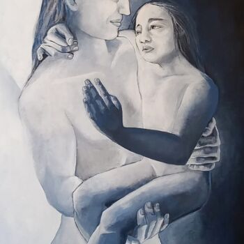 Peinture intitulée "Je suis toujours av…" par Emilie Mota-Maldonado, Œuvre d'art originale, Acrylique Monté sur Châssis en b…