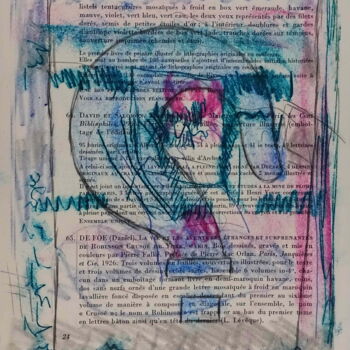 Printmaking titled "Bibliothèque d'un a…" by Xavier Debeerst, Original Artwork, Monotype
