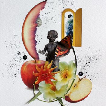 Collages intitulée "Eden" par Ghislaine Gabet, Œuvre d'art originale, Collages