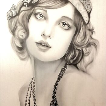 Drawing titled "Douceur N°2" by Aéro, Original Artwork, Acrylic