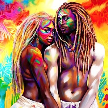 제목이 "Loving Couple -Love…"인 디지털 아트 Sykart Designs로, 원작, AI 생성 이미지